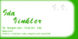 ida vinkler business card